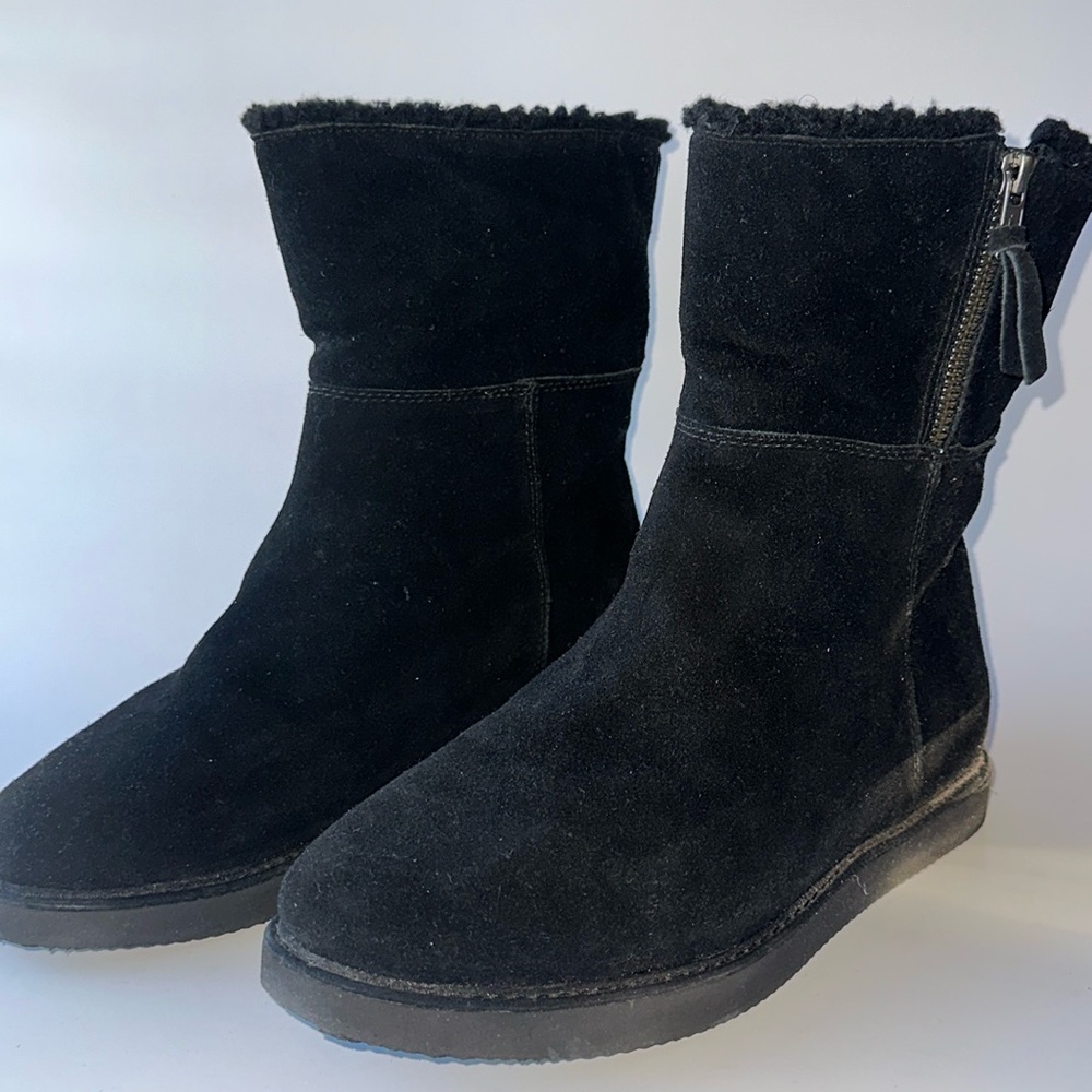 Steve Madden Women Black Suede Booties Almaa 10 New